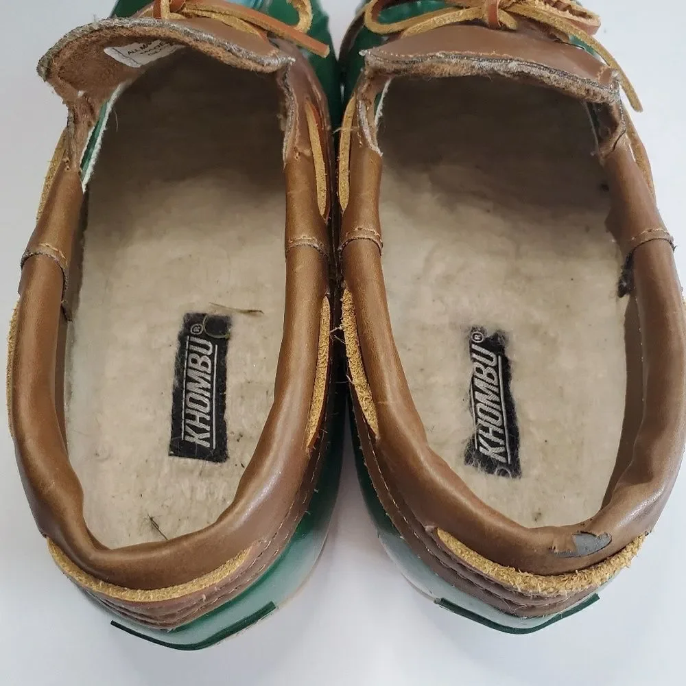 KHOMBU low rain boot‎ glossy green low duck shoe 7
